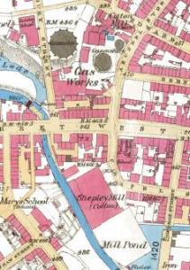 Map of Glossop Gas Works 1879