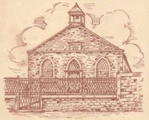 Drawing of Padfield Weslyan Chapel, 1828