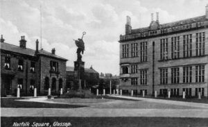 Photograph of the Partington Theatre and Norfolk Square