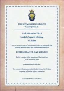 Commemorative brochure of the 100th anniversary of the 1918 Armistice
