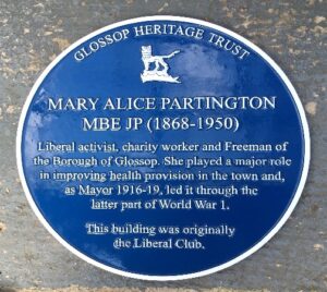 Blue plaque for Mary Alice Partington