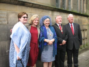 At the Unveiling of the Blue Plaque for Mary Alice Partington