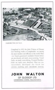 Advert for John Walton of Glossop, 1957