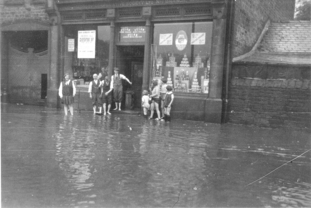 Photograph of Floods on High Street West 1944