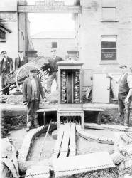 Photograph of tramway construction at Norfolk Square