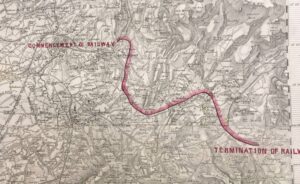 OS map of railway plan 1846