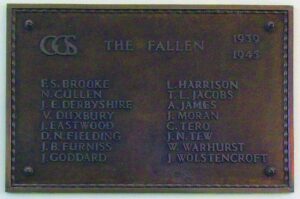 Photograph of 1939-1945 War Memorial from Glossop Grammar School