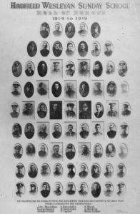Photograph of Hadfield Wesleyan Church Roll of Honour 1914-1918