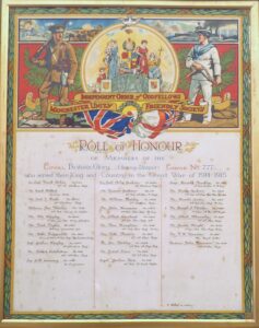 Photograph of the Independent Order of Oddfellows, Roll of Honour 1914-1918
