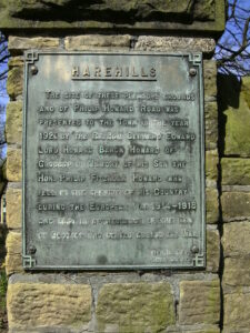 Photograph of the Harehills War memorial plaque