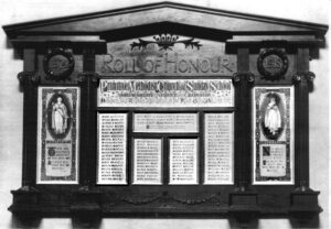 Photograph of the War Memorial of Shrewsbury Street Methodist Church, Glossop