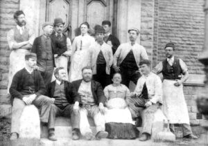 Photograph of workers at Wood's Baths