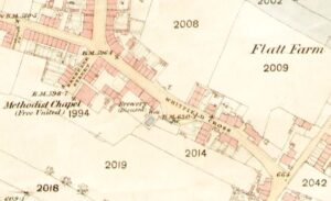 OS map showing Whitfield Wells 1879