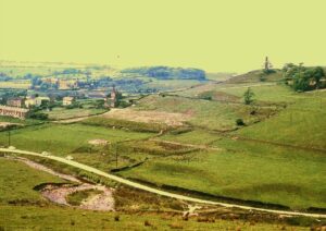 Photograph of the site of Waterloo Mills, Old Glossop 1968