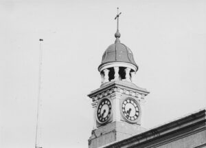 Photograph of the Clock on Glossop Town Hall