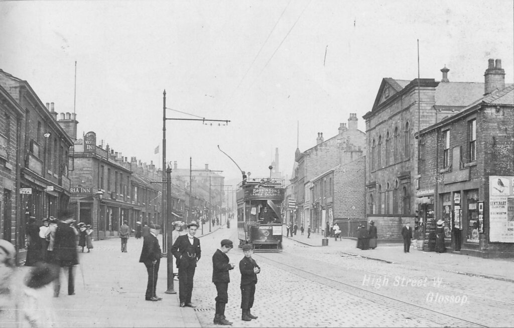 Photograph of High Street West Glossop, 1910s