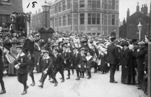 Photograph of Coronation celebrations in Hadfield, 1911