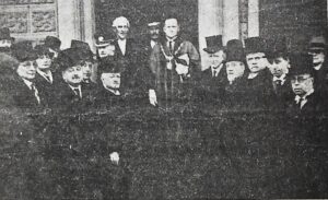 Photograph of Council Officials outside the Town Hall 1935