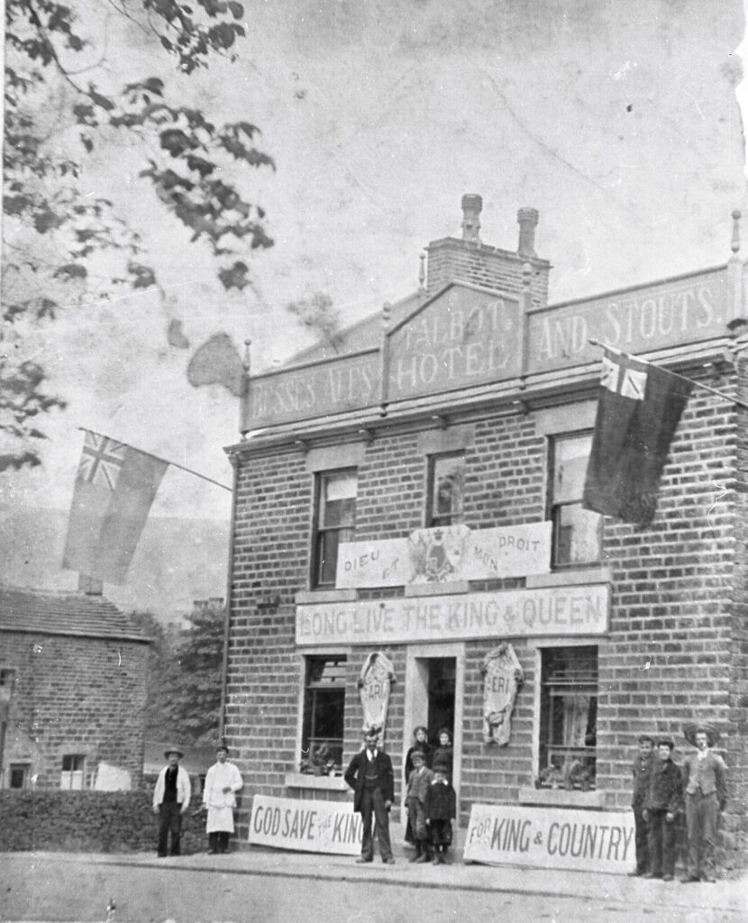 Photograph of Talbot Hotel, Hall Street, Glossop 1902