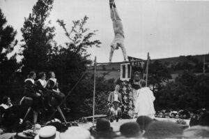 Photograph of performers at the Grand Fete for the Coronation 1911
