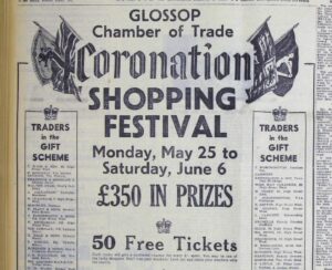 Coronation Shopping Festival newspaper advert 1953