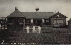 Photograph of Glossop Cricket Pavilion, 1900s