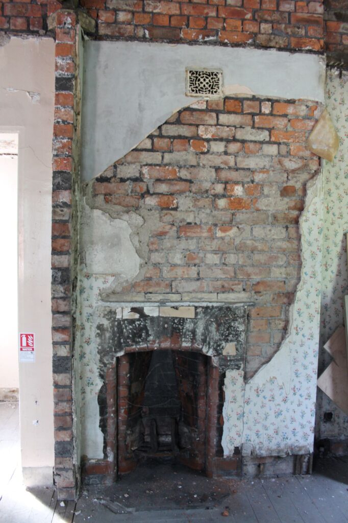 Photograph of an old nurse's apartment in Wood's Hospital, Glossop