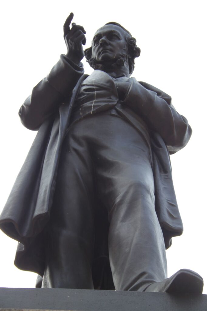Photograph of the statue of Richard Cobden in St Anns Square, Manchester