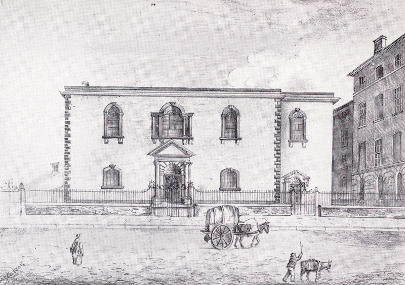 A drawing of Cross Street Chapel, Manchester, C18th