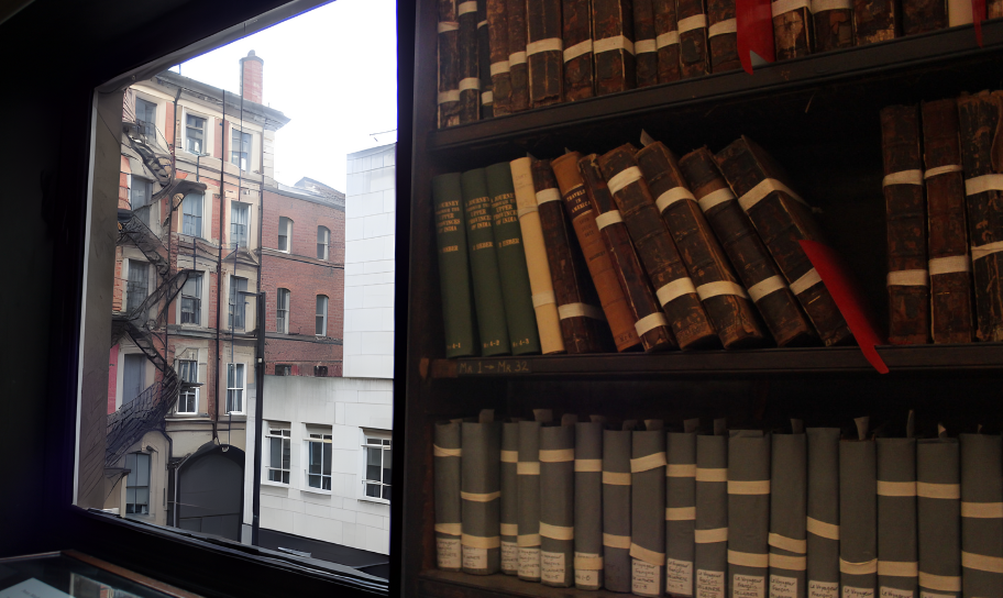 Photograph from a window at the Portico Library, Mosley Street, Manchester