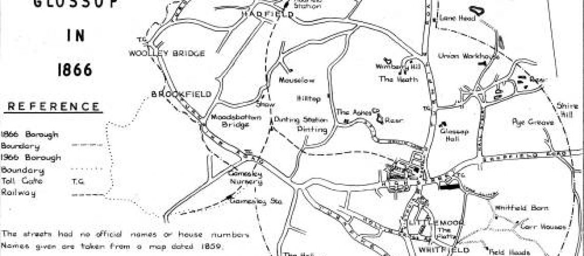 Street Plan of Glossop in 1866