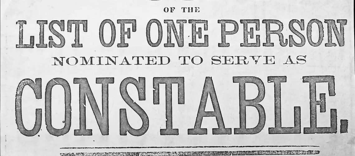 Constable Nomination Poster 1869