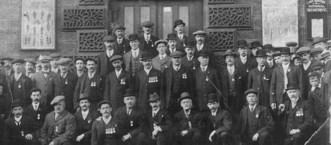 Photograph of the Cheshire Regiment 6th Battalion Volunteers c1914
