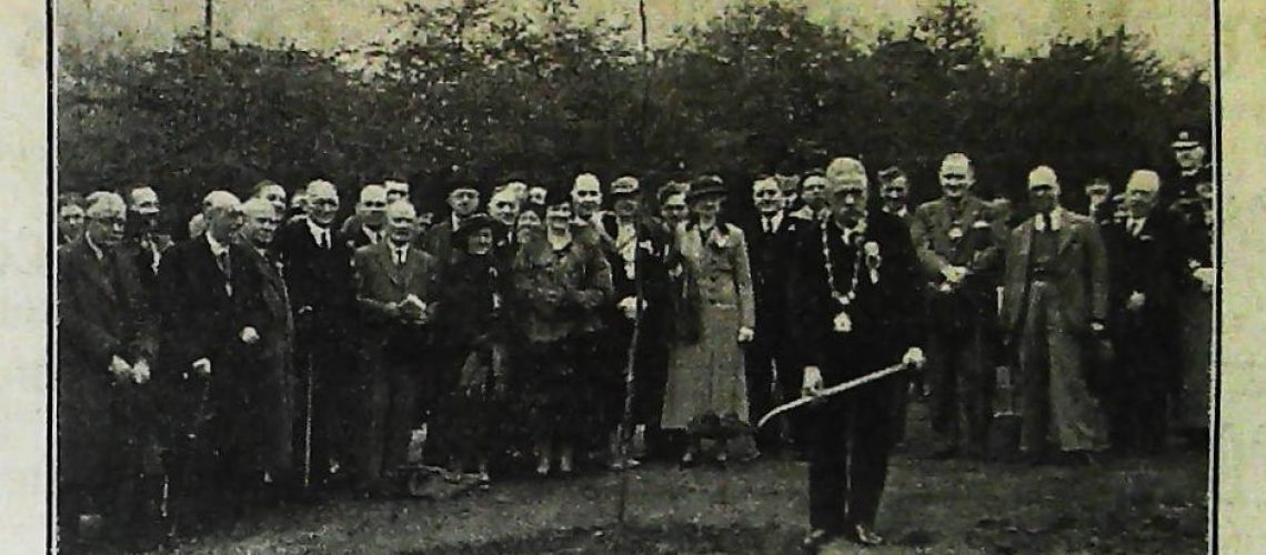 Photograph of the planting of a Royal Oak in Howard Park 1937