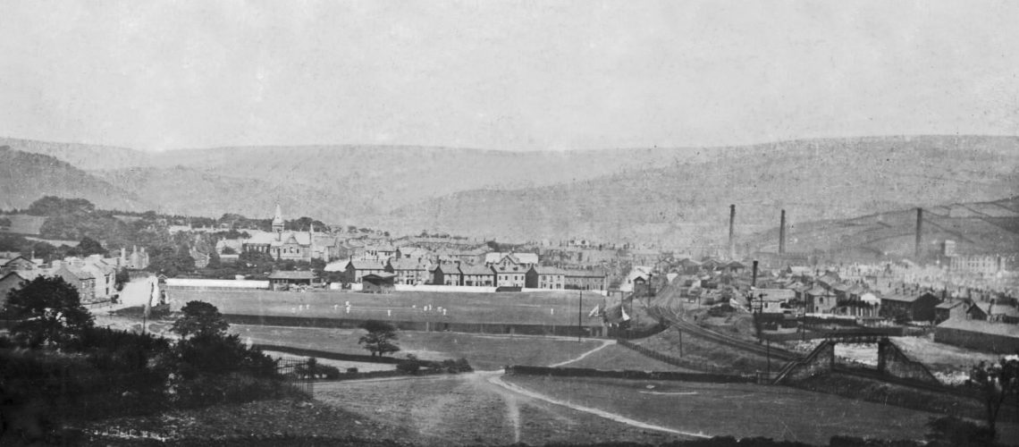 Photograph of North Road Cricket Ground from tenfoot fields