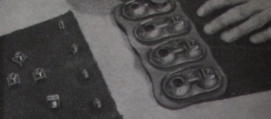 Photograph of instructions for fixing belt fasteners - step 6