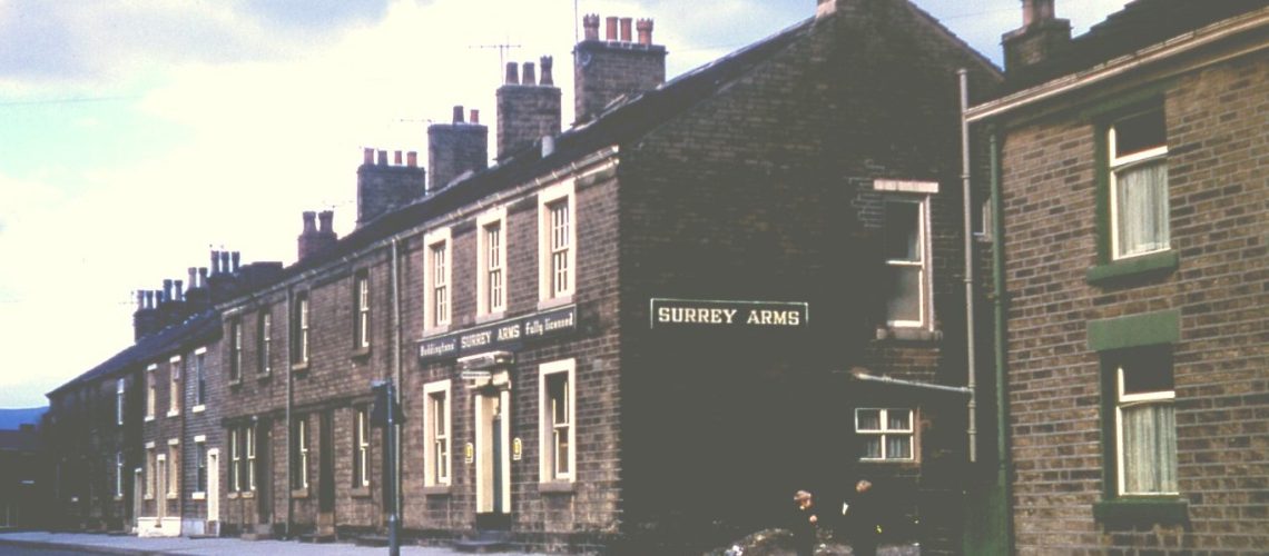 Photograph of the Surrey Arms, Victoria Street, Glossop in 1971.